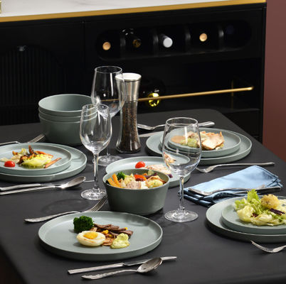 Αδιάσπαστο σετ επιτραπέζιων σκευών μελαμίνης Πλυντήριο πιάτων Ασφαλές BPA Free Sage