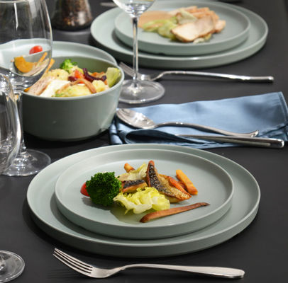 Αδιάσπαστο σετ επιτραπέζιων σκευών μελαμίνης Πλυντήριο πιάτων Ασφαλές BPA Free Sage