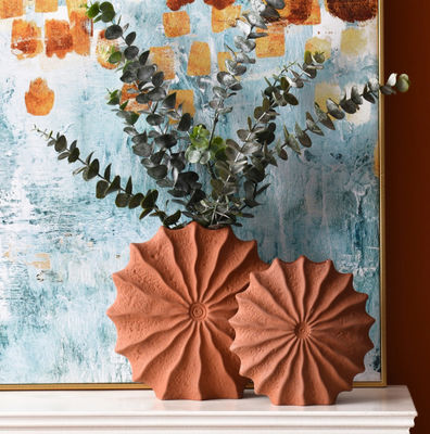 Κεραμικό βάζο για την οικιακή διακόσμηση Σετ 2, βάζο τερακότας, βάζα για λουλούδια, στεγασμένο βάζο λουλουδιών, βάζο κοπής λουλουδιών, φθινοπωρινή διακόσμηση