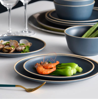 Gufaith 12 PCs μελαμίνη εξωτερικά πιάτα σετ μοντέρνα