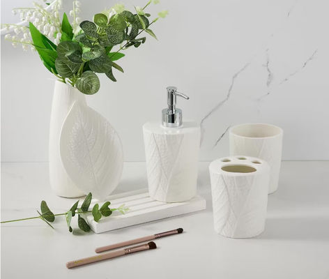 Χωρίς μόλυβδο κεραμικές θήκες οδοντόβουρτσας Συσκευές μπάνιου Σετ 4pcs