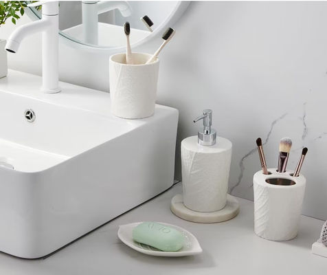 Χωρίς μόλυβδο κεραμικές θήκες οδοντόβουρτσας Συσκευές μπάνιου Σετ 4pcs