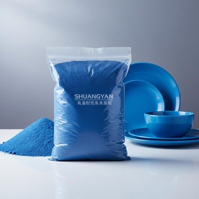 SHUANGYAN Blue Melamine Moulding Compound Powder Ανθεκτική σε υψηλές θερμοκρασίες Εφαρμόζεται σε επιτραπέζια σκεύη