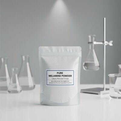 Θέμα βρασμού Αποσυνθέτει καθαρή μελαμίνη σκόνη C3H6N6 Μοριακή φόρμουλα Χημική ένωση κατάλληλη για διάφορες βιομηχανικές διεργασίες